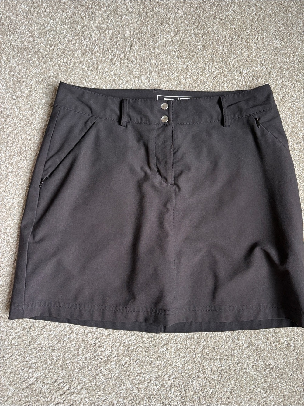 Slazenger Black Active Golf Skirt with Zip Pockets